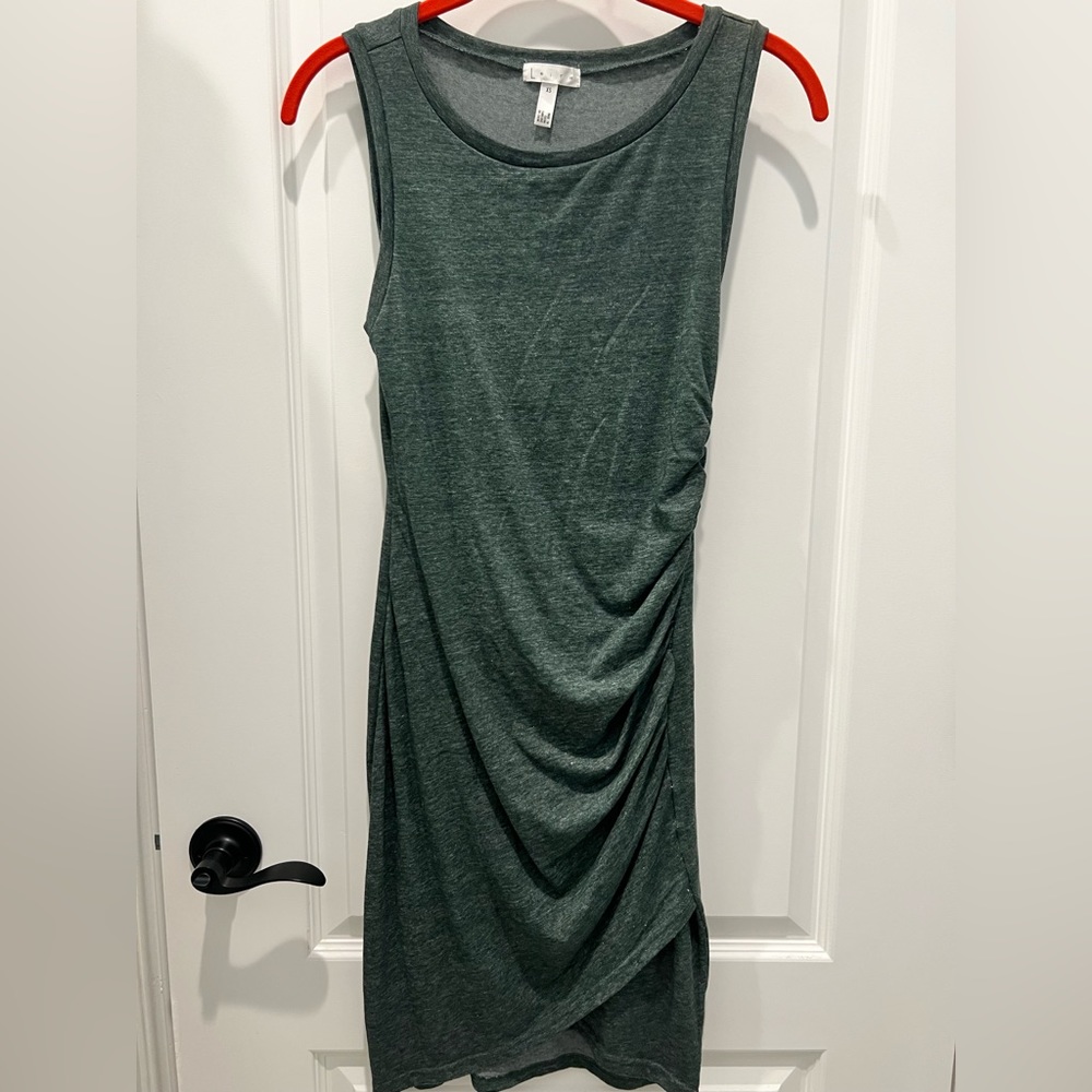 Leith ruched body con sleeveless dress